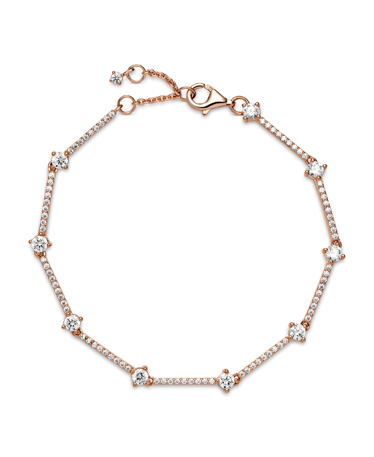 PANDORA CUBIC ZIRCONIA SPARKLING PAVE BARS BRACELET 