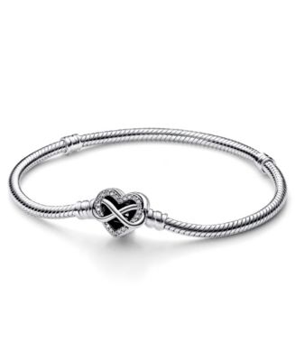 Pandora Moments Cubic Zirconia Sparkling Infinity Heart Clasp