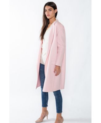 Women's Cashmere Wool Double-faced Lapel Overcoat