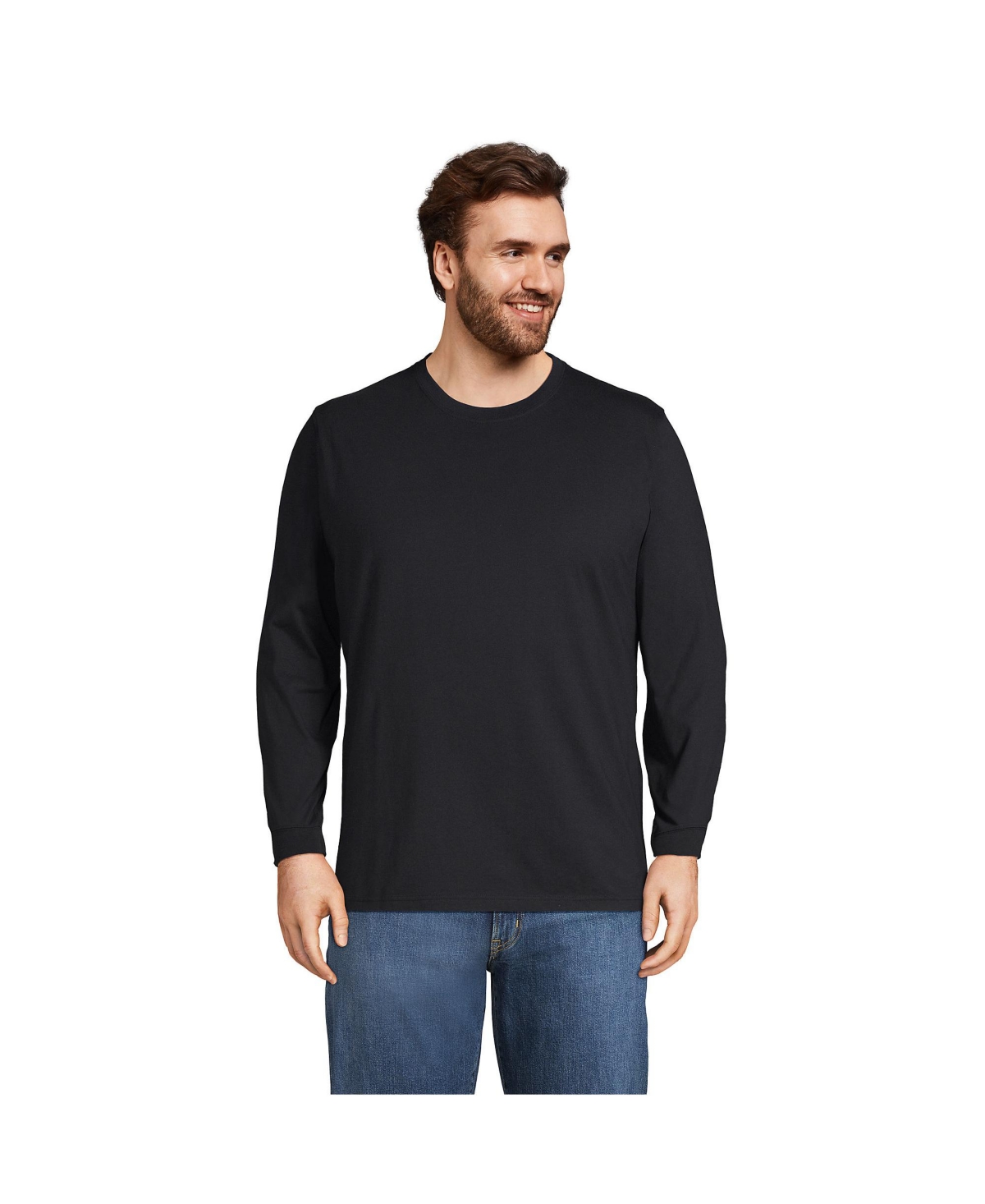 Big & Tall Super-t Long Sleeve T-Shirt - Black