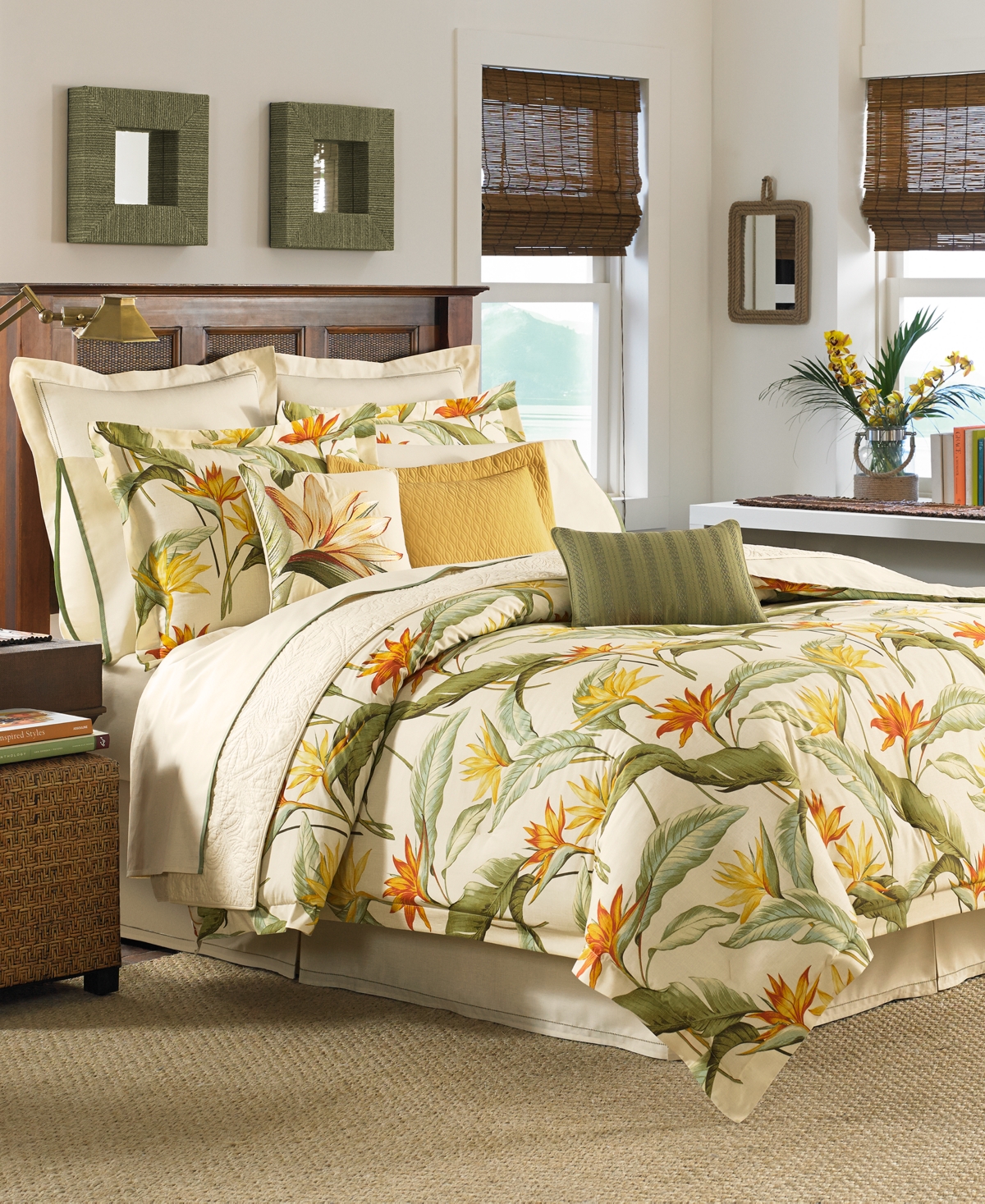 Tommy Bahama Home Birds Of Paradise Queen 4-pc. Comforter Set Bedding In Coconut