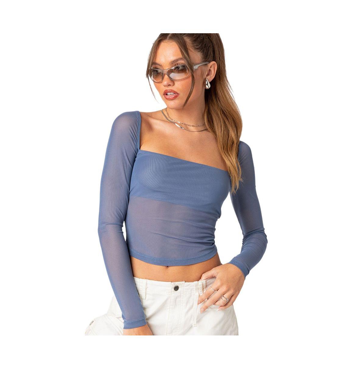 Edikted Women's Marta Mesh Top