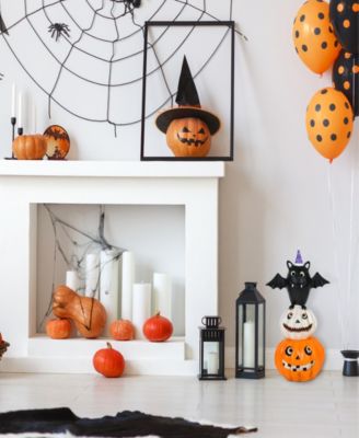 22" Pre-Lit Bat Standing on Pumpkins