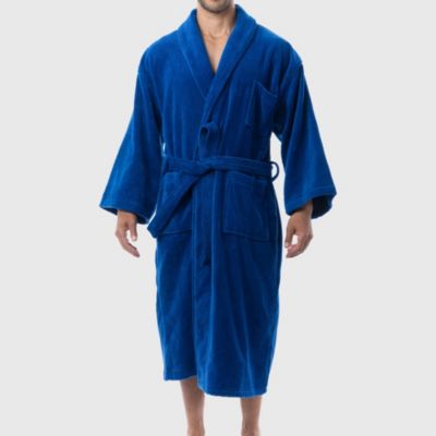 Pure Cotton Men Terry Cloth Bathrobe Super Absorbent Hotel Spa Robe