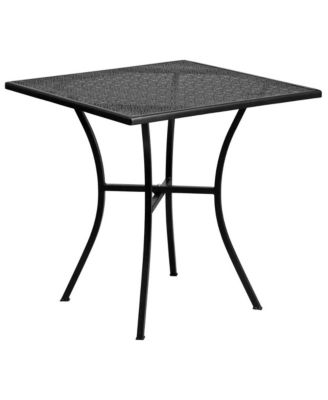 Commercial Grade 28" Square Colorful Metal Garden Patio Table