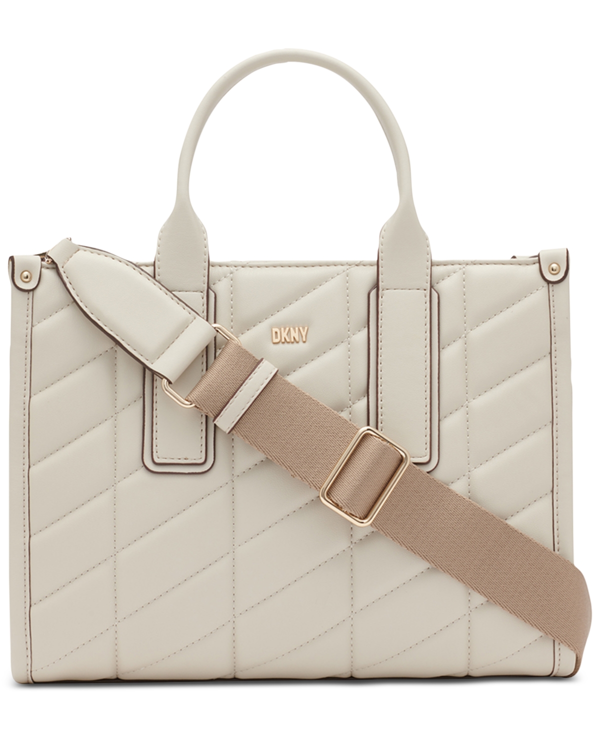 Dkny Bodhi Small Zippered Quilted Tote In Pebble