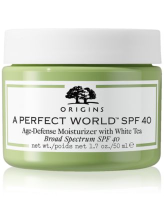 Free A Perfect World SPF 40 Age-Defense Moisturizer with any $100 Origins Purchase