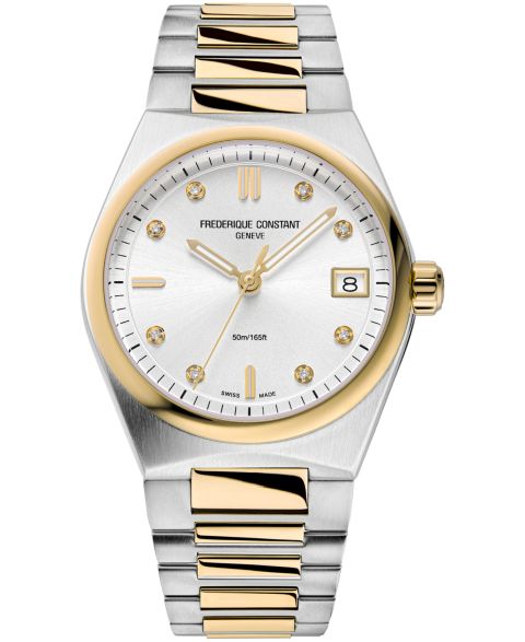 Женские часы Frederique Constant Swiss Highlife Diamond (1/20 ct. t.w.) Two-Tone Stainless Steel Bracelet Watch 31mm