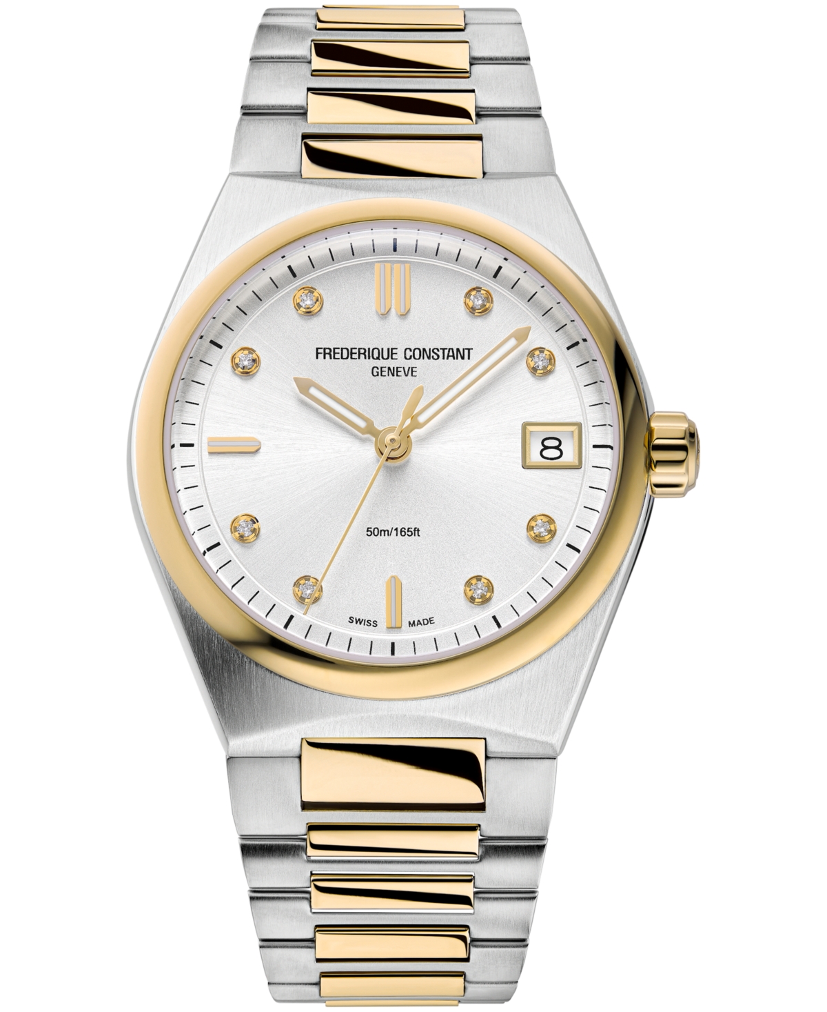 Frederique Constant Women's Swiss Highlife Diamond (1/20 Ct. T.w.) Two-tone Stainless Steel Bracelet Watch 31mm