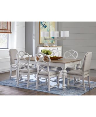 Furniture - Mandeville 7 Pc. Dining Set (Rectangular Table, 4 X-Back Chairs & 2 Upholstered Chairs)