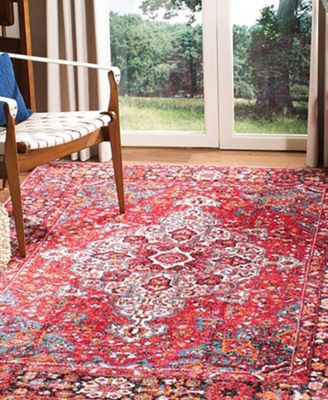 Vintage Hamadan VTH222 Red and Multi 8' x 10' Area Rug