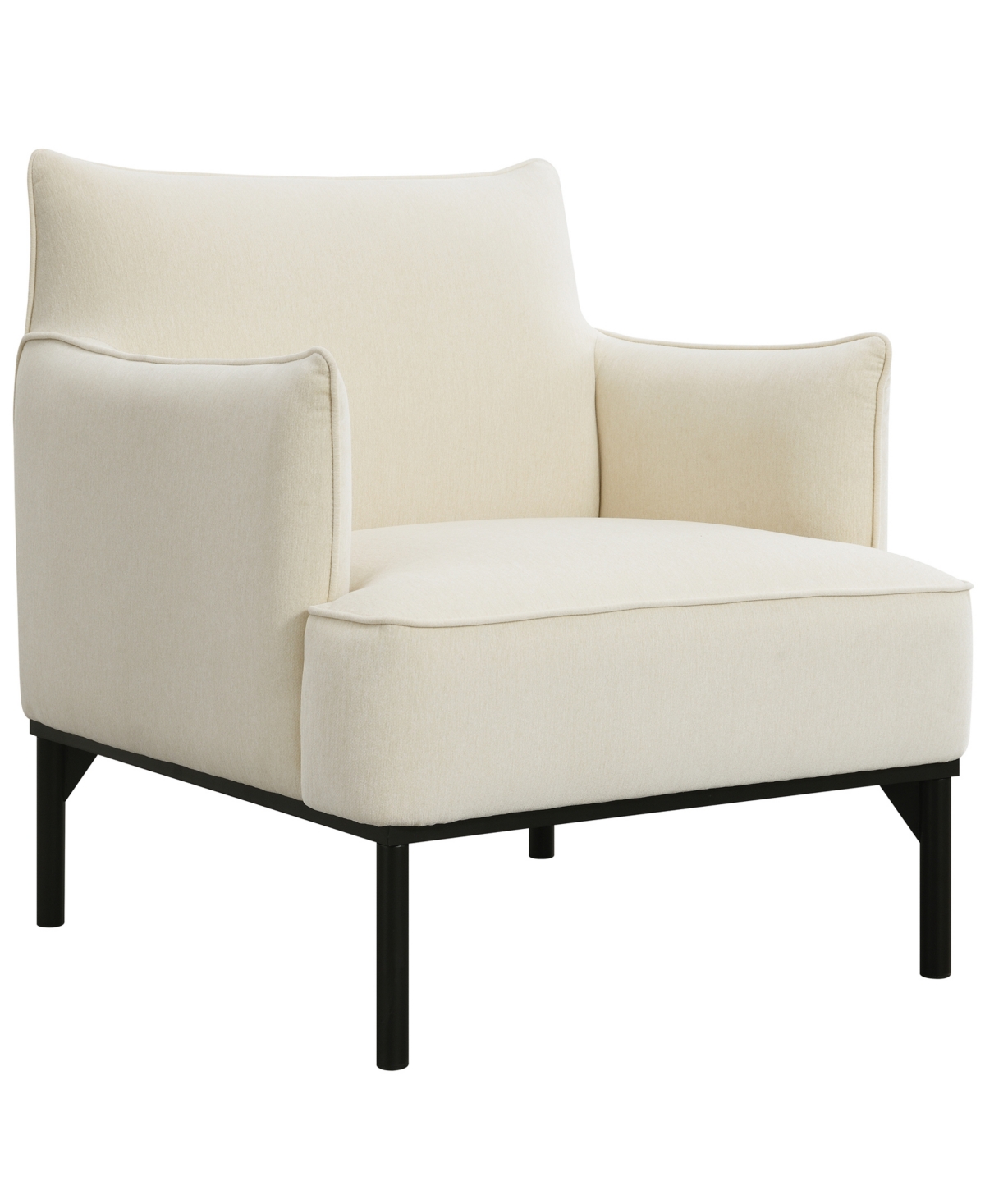 Abbyson Living Gatsby 30" Fabric Accent Chair In Ivory