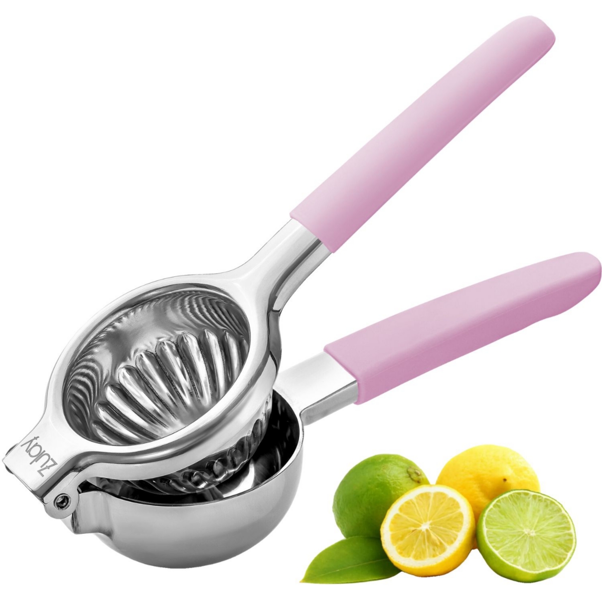 Zulay Kitchen Lemon Squeezer Stainless Steel with Premium Heavy Duty Solid Metal Squeezer Bowl
