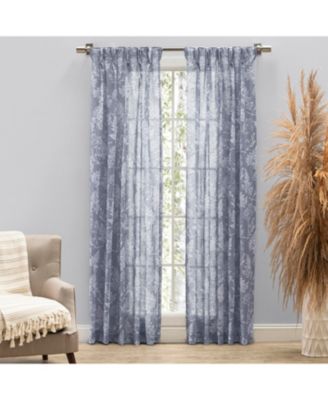 Wild Meadows Pinch Pleat Curtains with Back Tabs Pair 100"W x 84"L