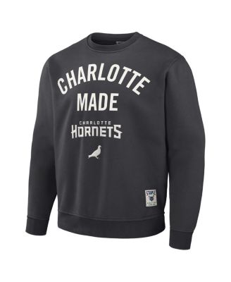 Men's NBA x Anthracite Charlotte Hornets Plush Pullover Sweatshirt