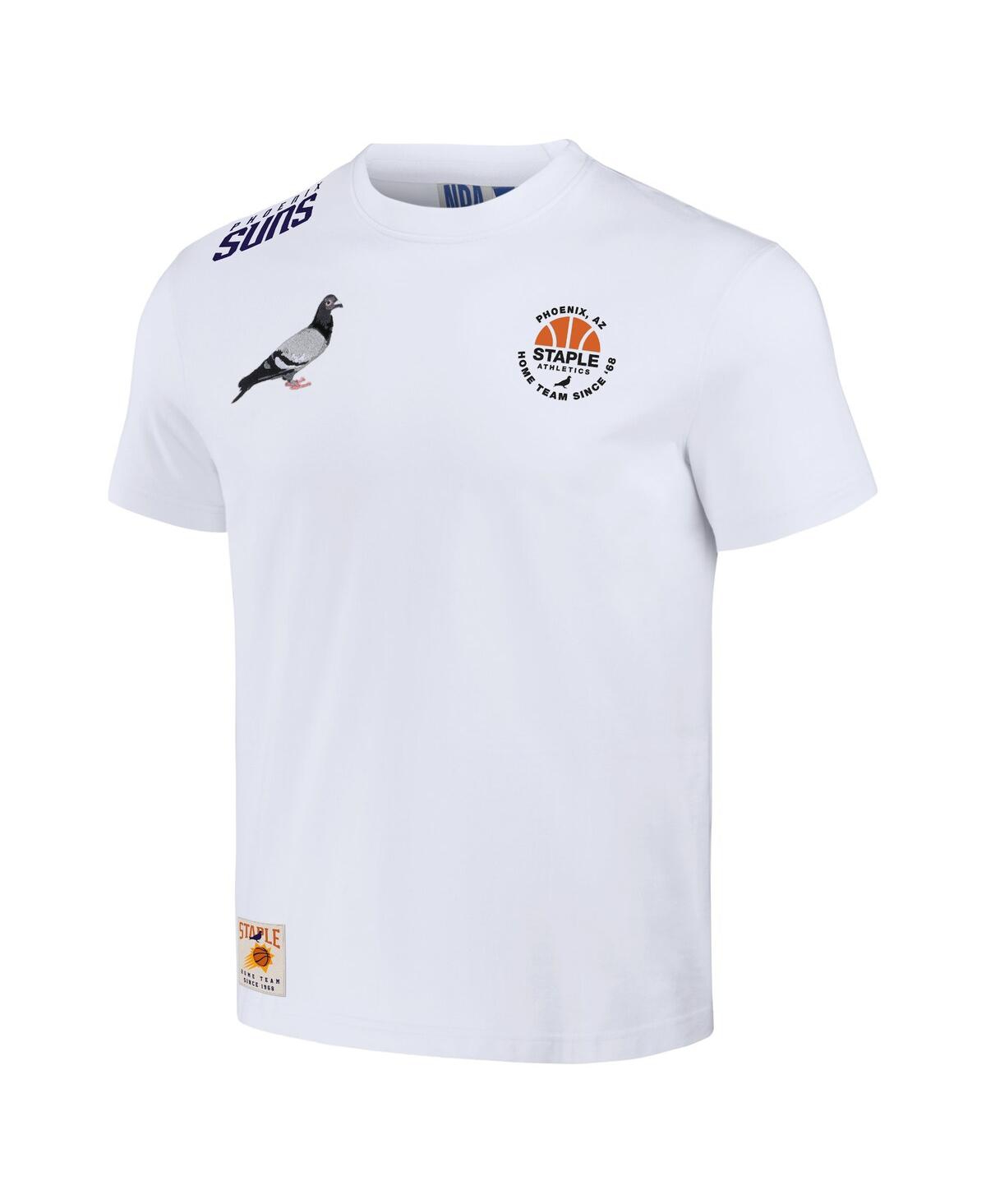 Shop Staple Men's Nba X  White Distressed Phoenix Suns Home Team T-shirt