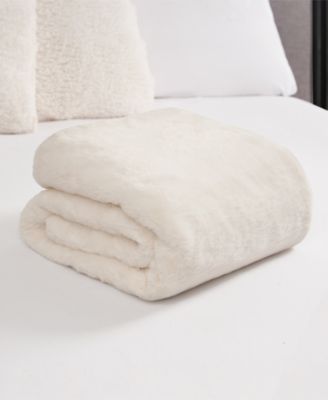 Solid Mink Faux Fur Throw, 50" x 70"