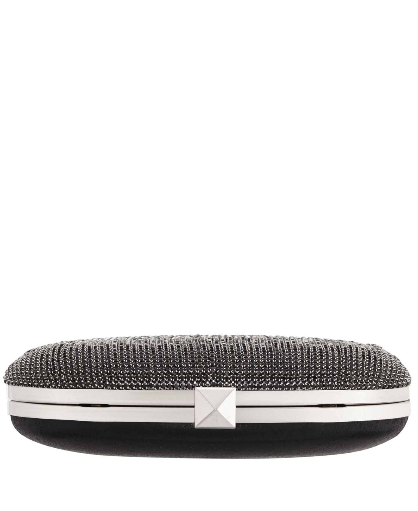 Женские клатчи Nina Crystal Chain Draped Minaudiere, цвет: Чёрный — фото 7