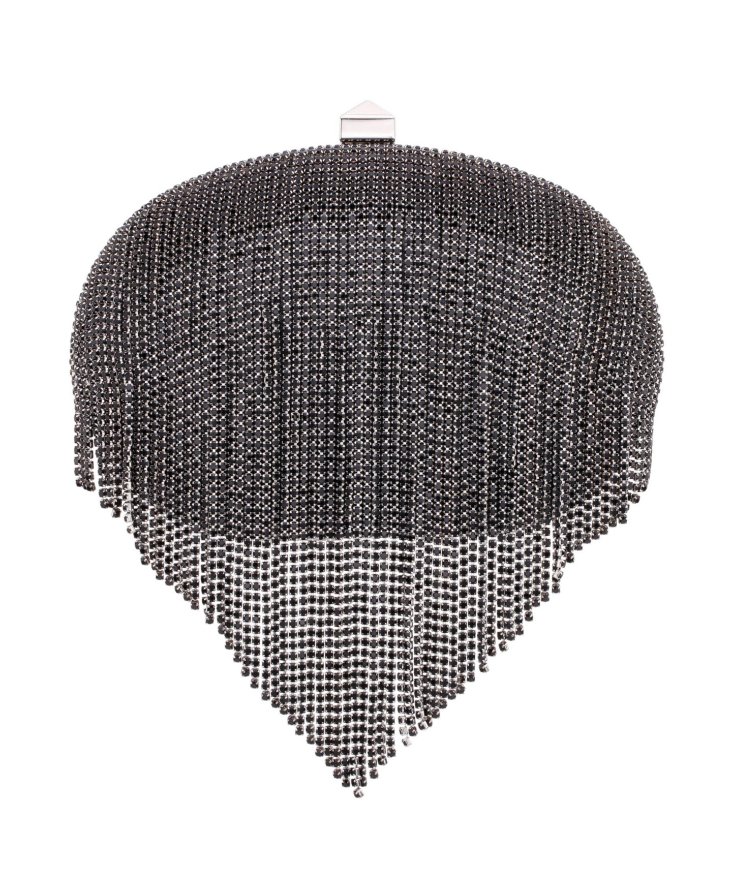 Женские клатчи Nina Crystal Chain Draped Minaudiere, цвет: Чёрный — фото 1