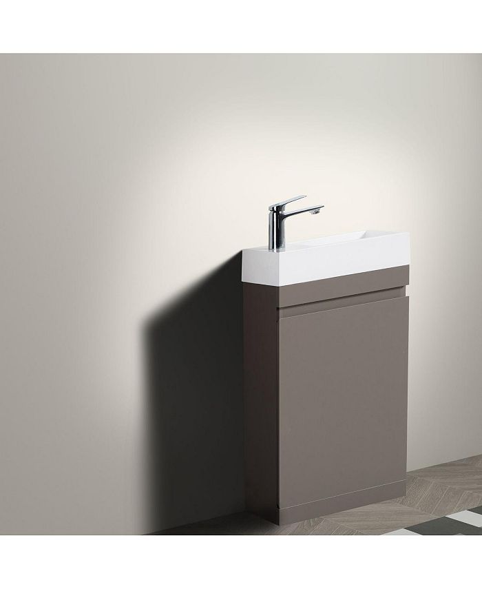 Simplie Fun Laura 18" Small Bathroom Vanity with Sink, Freestanding