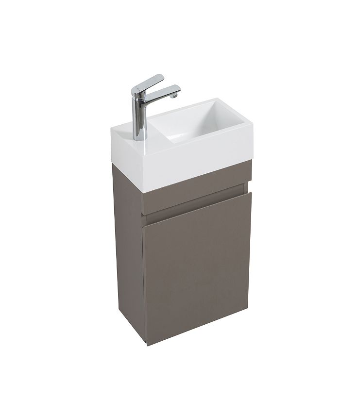 Simplie Fun Laura 16" Small Bathroom Vanity with Sink, Wall Mounted