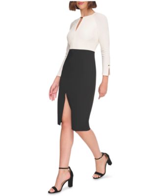 Women's Keyhole-Neck Sheath Dress