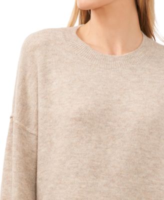 Women's Valentine's Crewneck Elbow Hearts Long-Sleeve Sweater