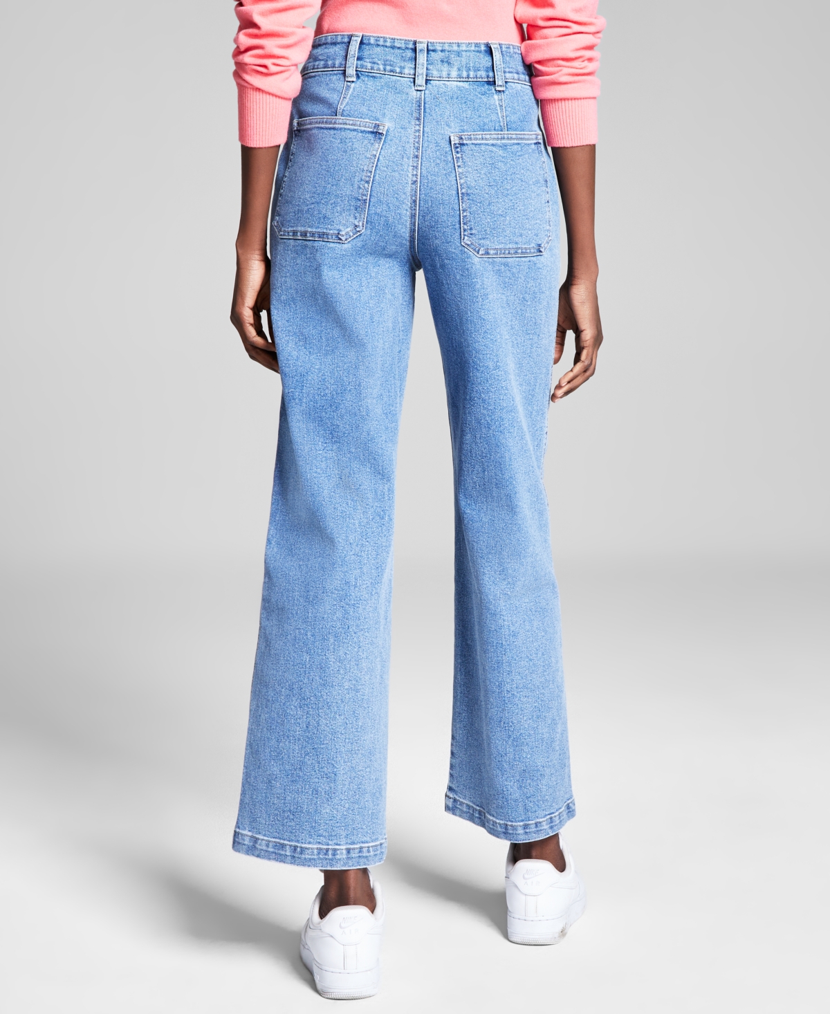 Shop And Now This Women's Seam-front Straight-leg Jeans, Created For Macy's In Elio