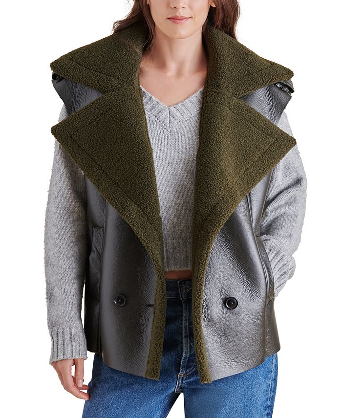 Steve Madden Women's Fawn Sleeveless MixedMedia Vest Macy's