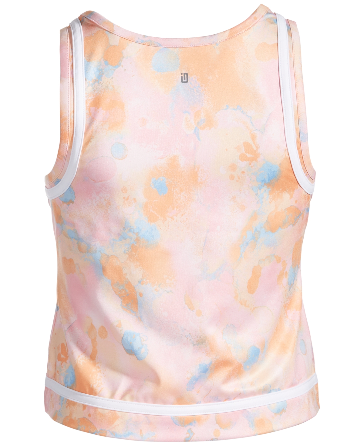 Shop Id Ideology Big Girls Dreamy Bubble Printed Tank Top With Piping, Created For Macy's In Pink Icing