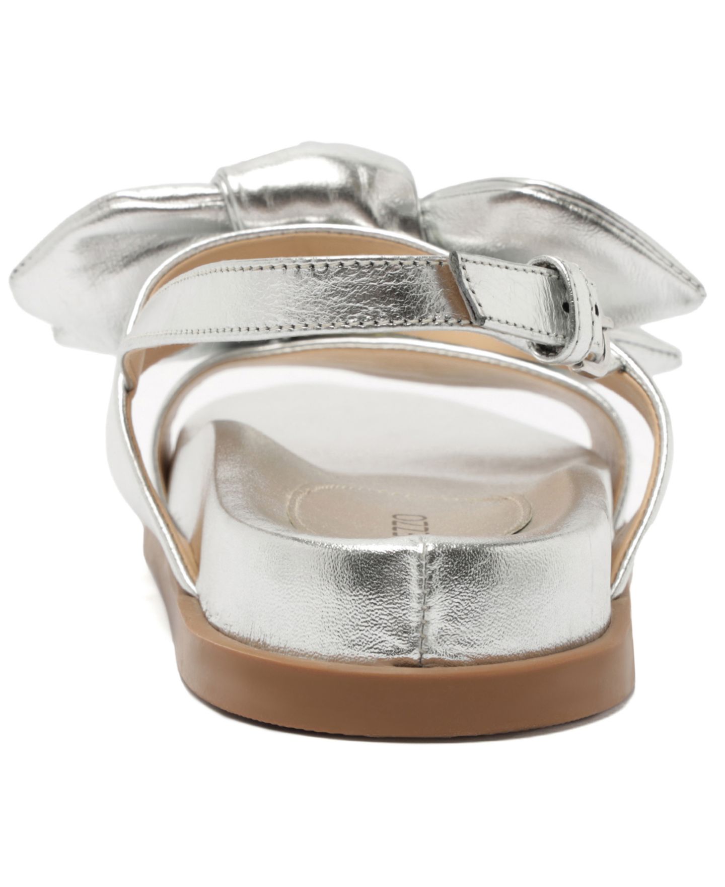 Женские сандалии Arezzo Melody Bow Footbed, цвет: Синий кожаный — фото 14