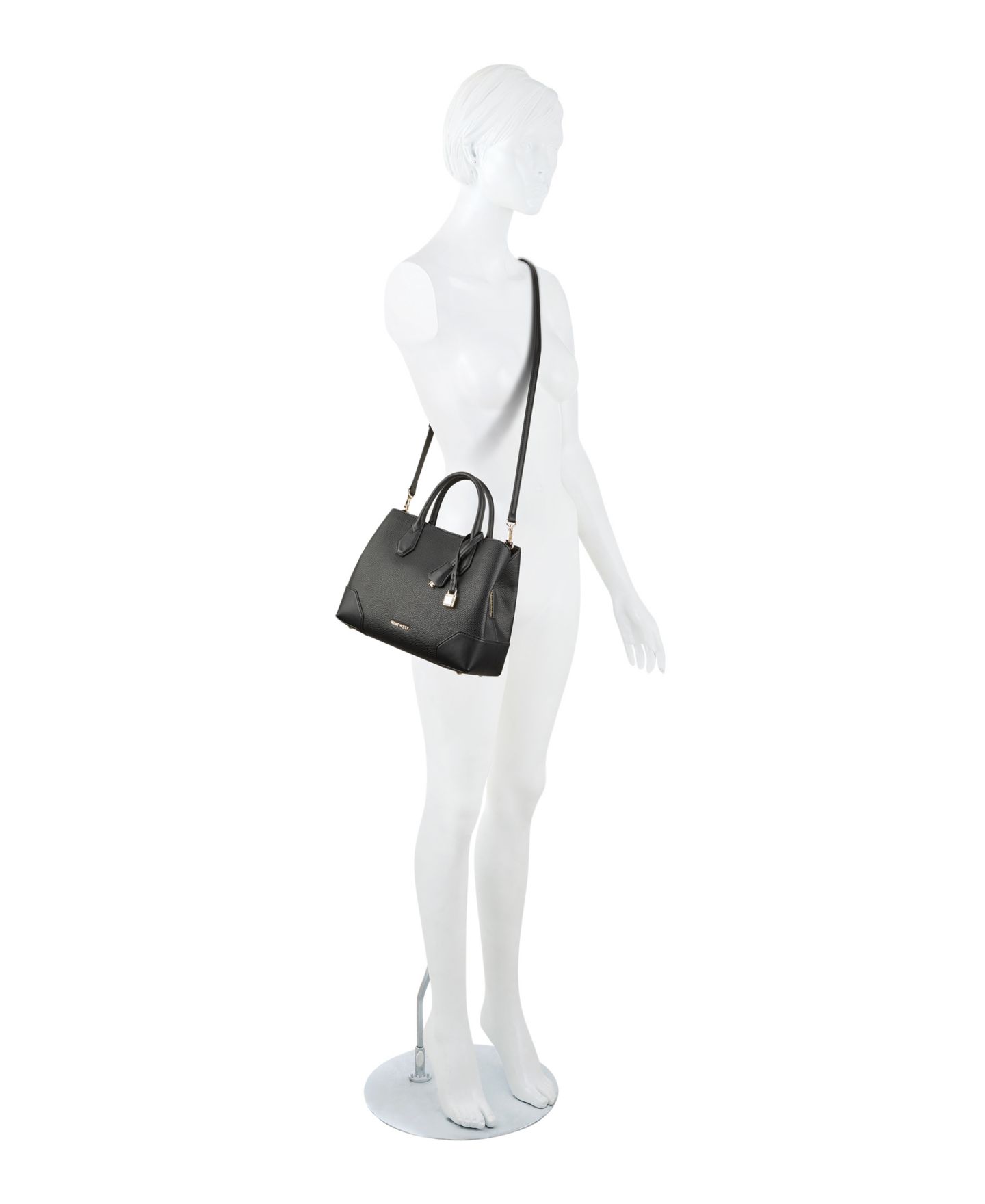 Женская сумка Nine West Brooklyn Jet Set Satchel, цвет: Чёрный — фото 5