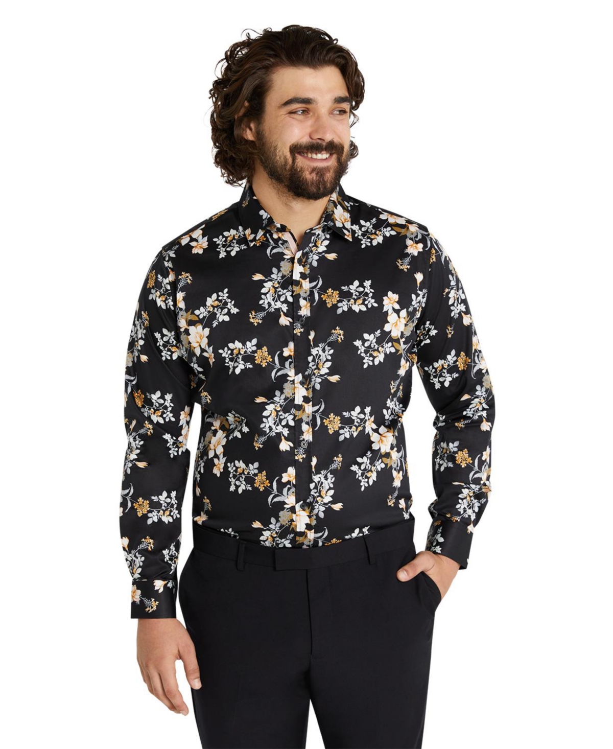 JOHNNY BIGG MEN'S MILES FLORAL PRINT SHIRT