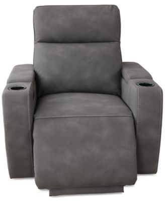 Greymel 37" Zero Gravity Fabric Chair with Power Headrest, Created for Macy's
