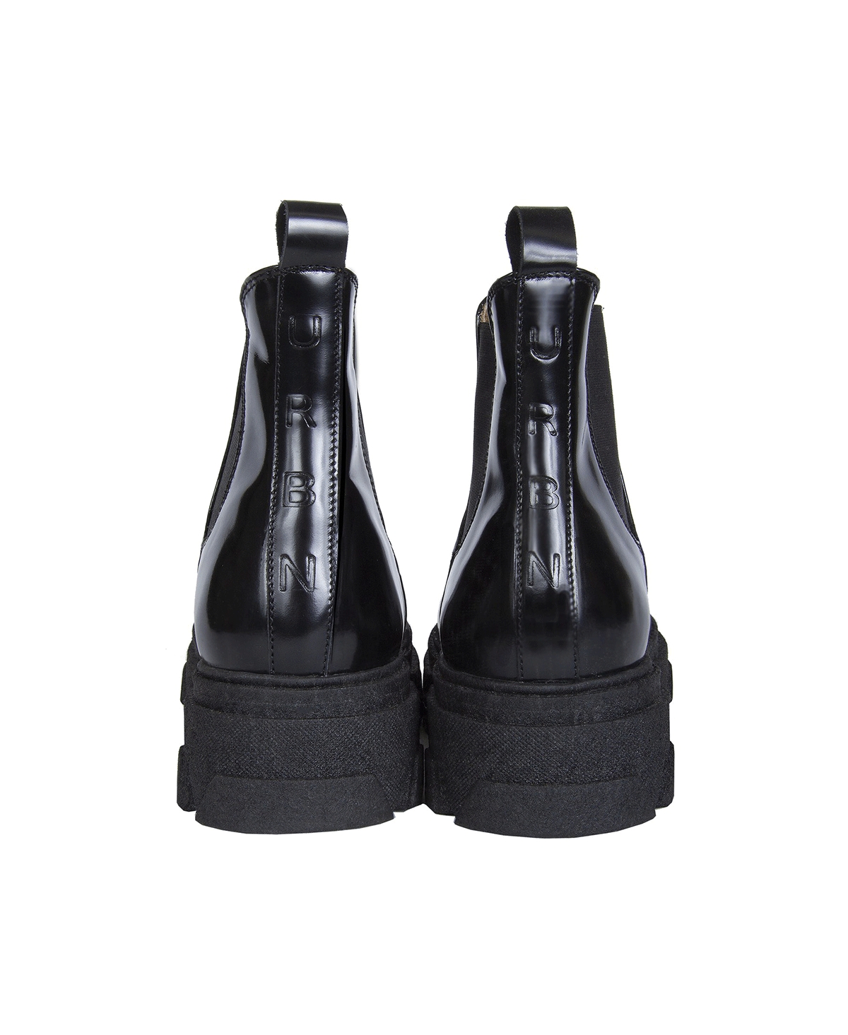 Chelsea ShinnyLeather Boots By Urbnkicks - Black