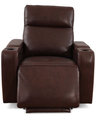 Greymel 37" Zero Gravity Leather Chair with Power Headrest, Created for Macy's