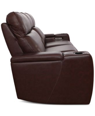Greymel 84" Zero Gravity Leather Sofa with Power Headrests, Created for Macy's