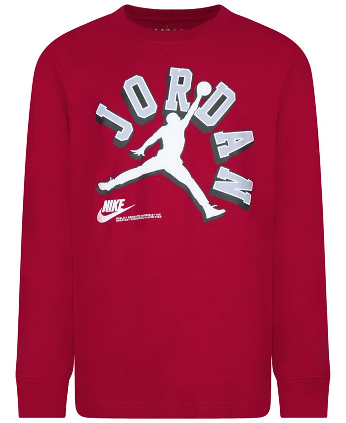 Jordan Big Boys Varsity Logo Long Sleeve T-shirt - Macy's