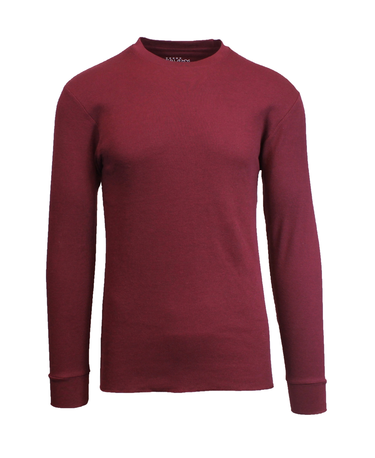 Shop Galaxy By Harvic Men's Oversized Long Sleeve Thermal Shirt In Burgundy