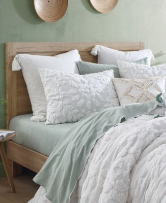 Shop Chf Chenille Laurel Duvet Cover Sets In White