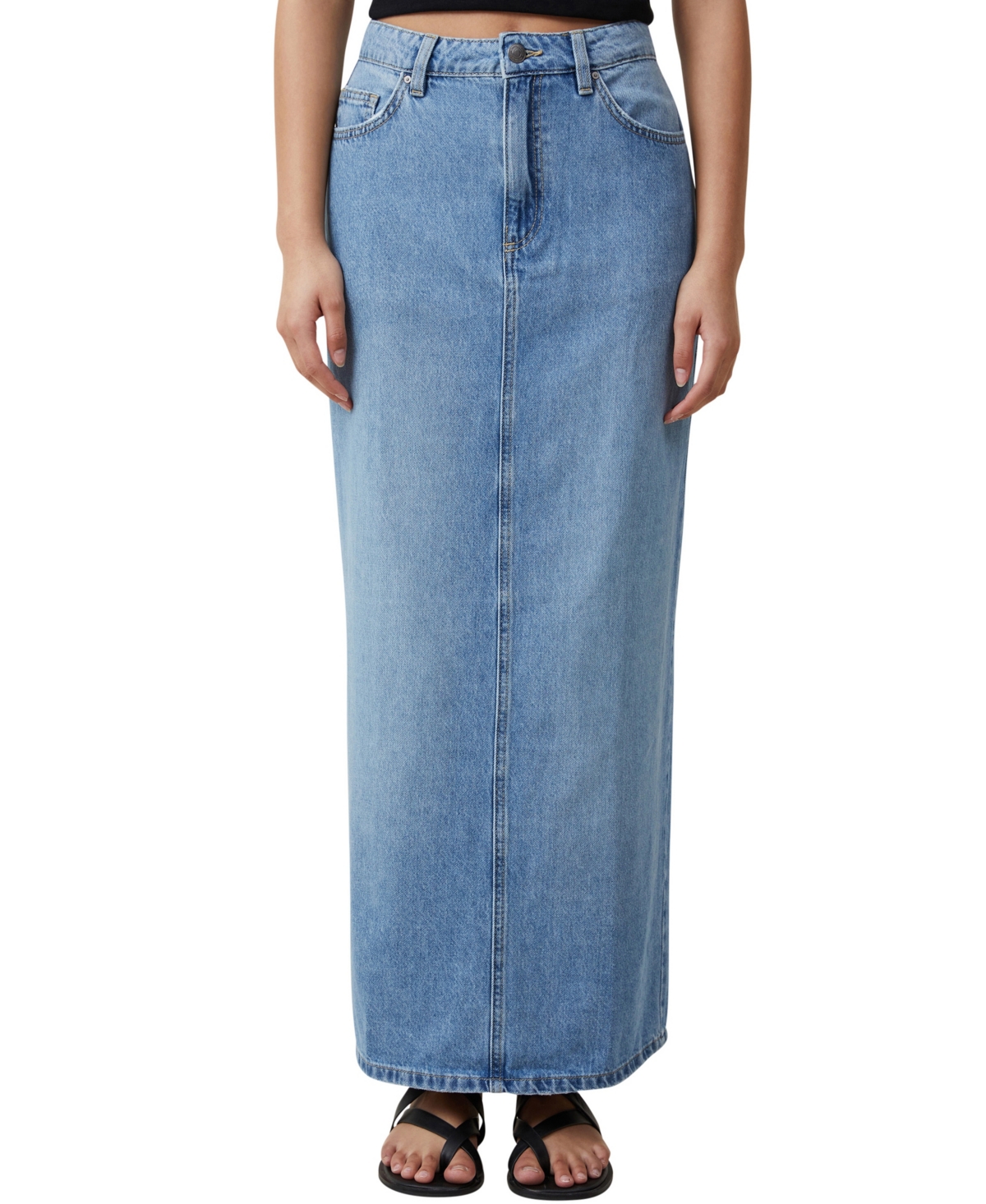 Cotton On Women's Blake Denim Maxi Skirt In Breeze Blue