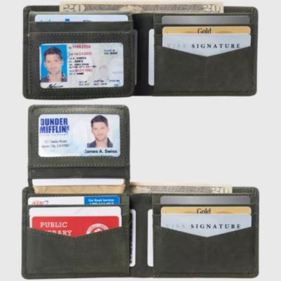 Men's Connor Executive Bifold Wallet | Business Passcase for Men | Premium Leather | Dual ID Windows | RFID Blocking | Gift Box Included