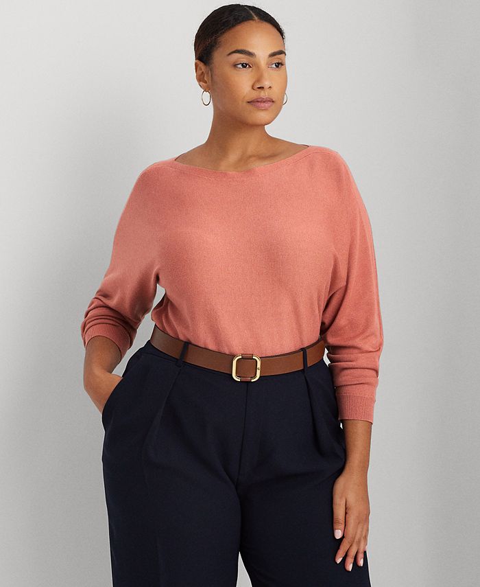 Plus Size Dolman-Sleeve Sweater