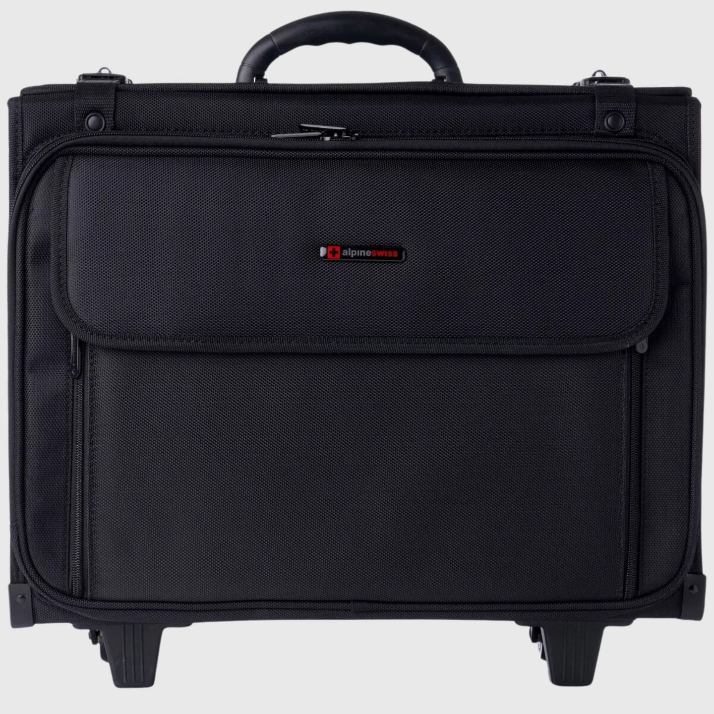 Сумка Alpine Swiss Rolling Briefcase Laptop Bag For Men Women Hard Side Catalog Case Wheels Legal Dividers Lawyer Attache Case Carry-On Business Travel, цвет: Чёрный — фото 1