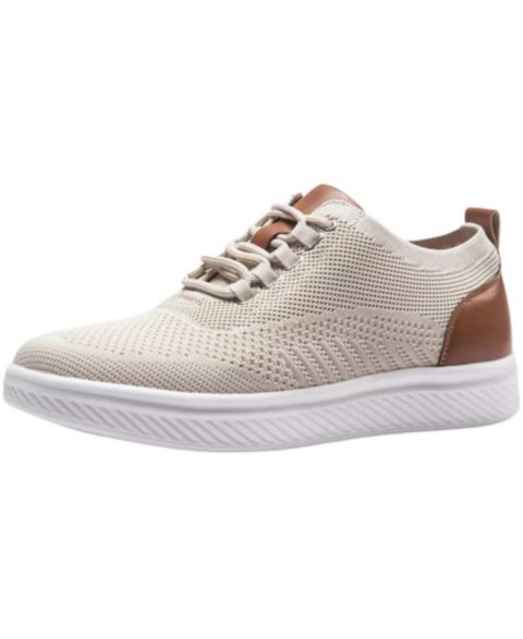 Мужские кроссовки Alpine Swiss Brad Lightweight Dress Sneakers - Breathable Mesh Oxford Shoes for Business Casual and Everyday Comfort with Cushioned Sole, цвет: Бежевый