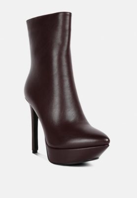 MAGNA Womens Platform Heel Ankle Boot