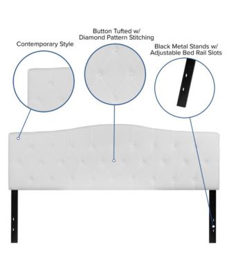 Arched King Button Tufted Upholstered Headboard