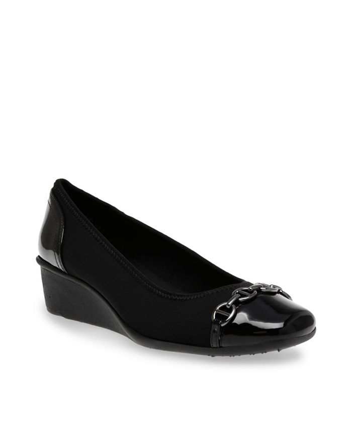 Wedge Black Classic Pump Shoes with 3-inch Heel KIM-08 – RedNeckWear