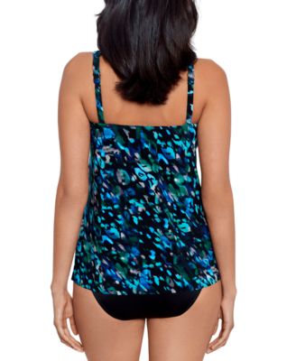 Shop Miraclesuit Womens Sophisticat Mirage Underwire Tankini Top High Waist Tummy Control Bikini Bottoms