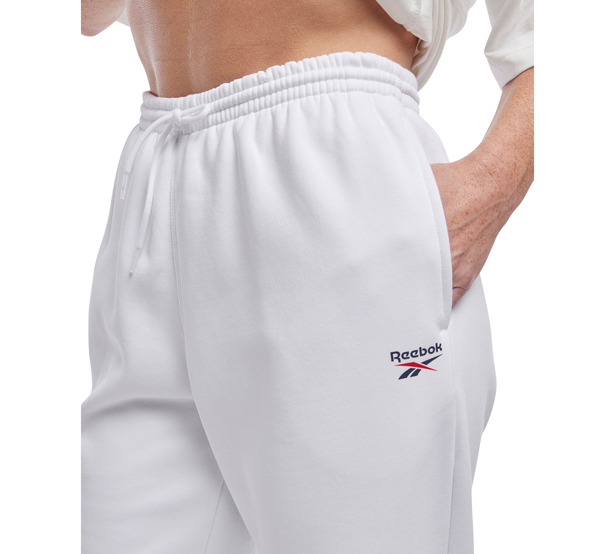 Reebok Women's Fleece Jogger Pants In White